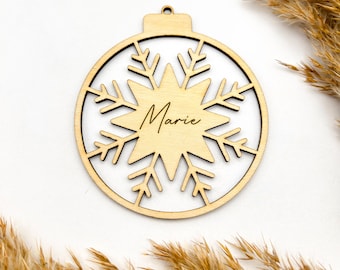 Personalisiertes Holzornament | Variante 2 | Weihnachten | Anhänger | Baumschmuck