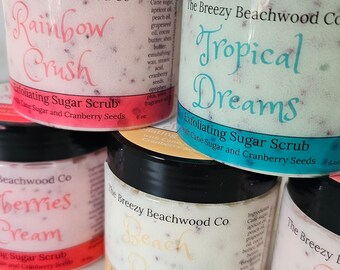 Exfoliating Sugar Scrubs, Natural Sugar Scrub, Moisturizing, Gentle Scrub