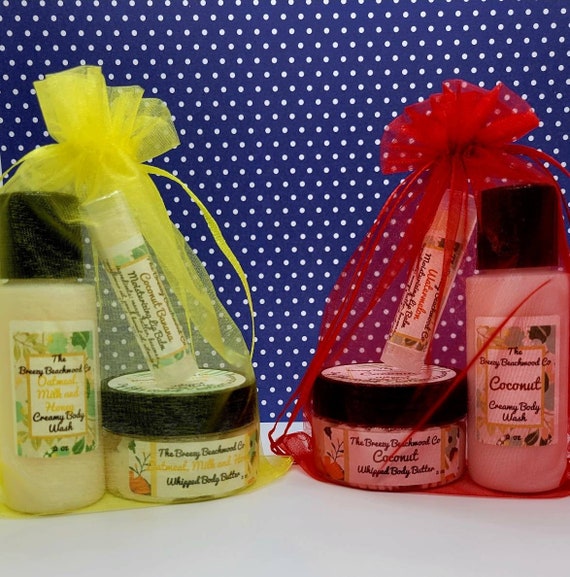 Small Gift Bag Body Butter Gift Set Body Wash Travel Size Etsy