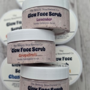 Glow Face Scrub, Gentle Face Scrub, Face Cleanser, Gentle Exfoliating Face Scrub, Acne Skin Care