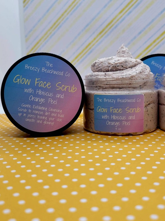 Glow Face Scrub Gentle Face Scrub Face Cleanser Gentle Etsy