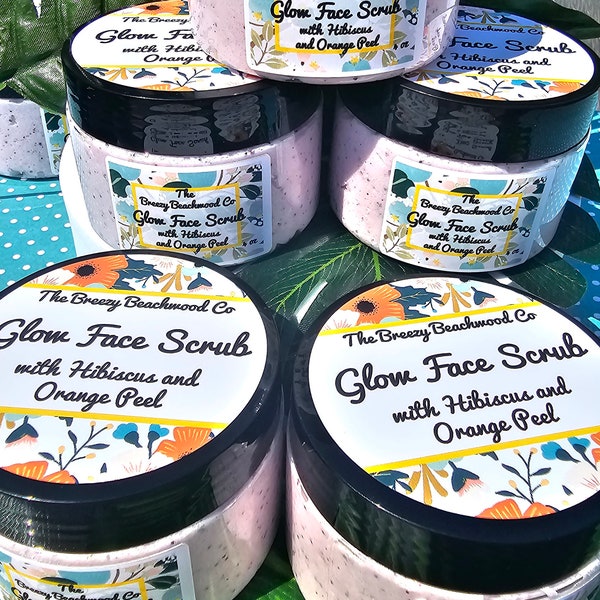 Glow Face Scrub, Gentle Face Scrub, Face Cleanser, Gentle Exfoliating Face Scrub