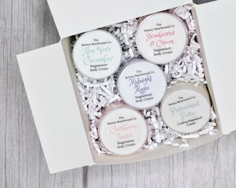 Magnesium Body Cream Sample Set, Small Gift Set, Magnesium Lotion, Magnesium Lotion Samples