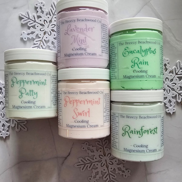 Cooling Magnesium Cream, Sore Muscle Cream, Foot Cream, Calming, Magnesium cream