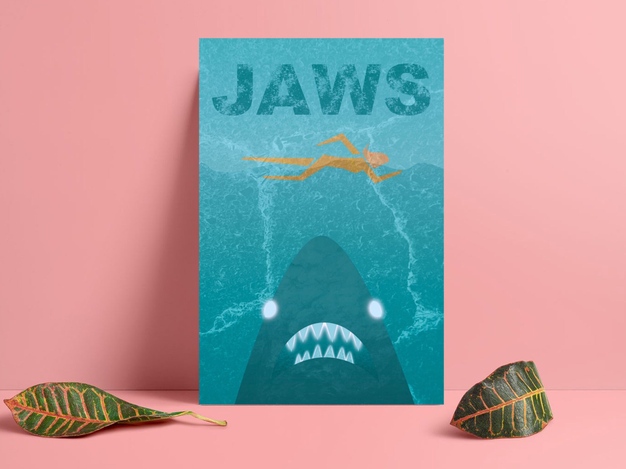 Jaws poster poster Jaws art print wall poster wall art Etsy