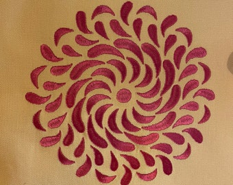 Floral Mandala Embroidery Design: 6 Sizes (Instant Download)