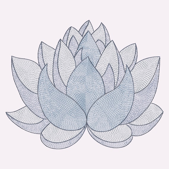 LOTUS DESIGNS PFD 訳あり Liveish Multicolor 8 * 8 cm Lotus 5 Flowers Iron-On Flower