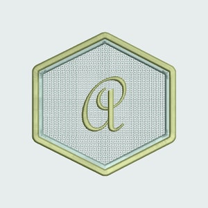 Embossed Machine Embroidery Monogram Alphabet - 3 Sizes: 5 X 5 inch, 4 X 4 inch, 3 X 3 inch - Instant Download