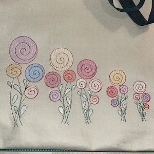 Flower Machine Embroidery Design, 6 Sizes, Instant Download