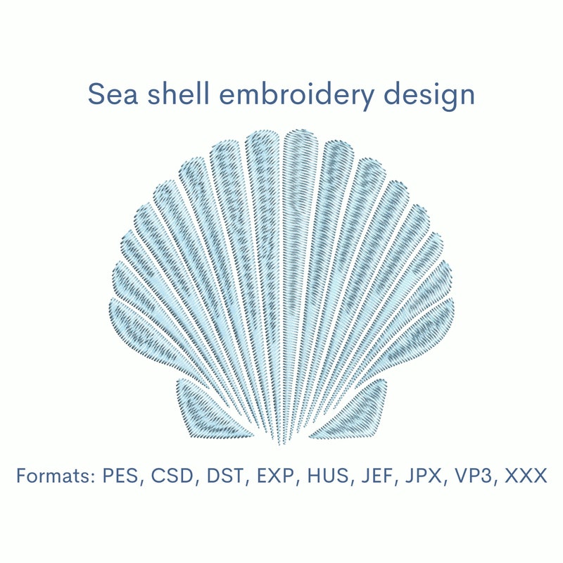 Seashell Embroidery - Etsy