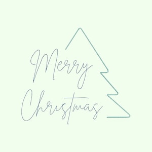 Merry Christmas Machine Embroidery Designs, 6 Sizes, Instant Download