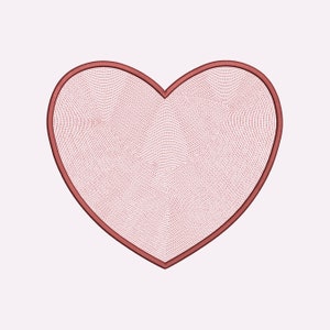 Cuore Ricamo Design, 7 Taglie, Instant Download