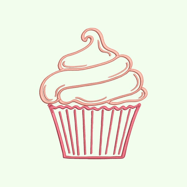 Cupcake Embroidery Design, 5 Sizes, Instant Download