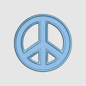 Peace Sign Applique Embroidery Design (Digital Download)