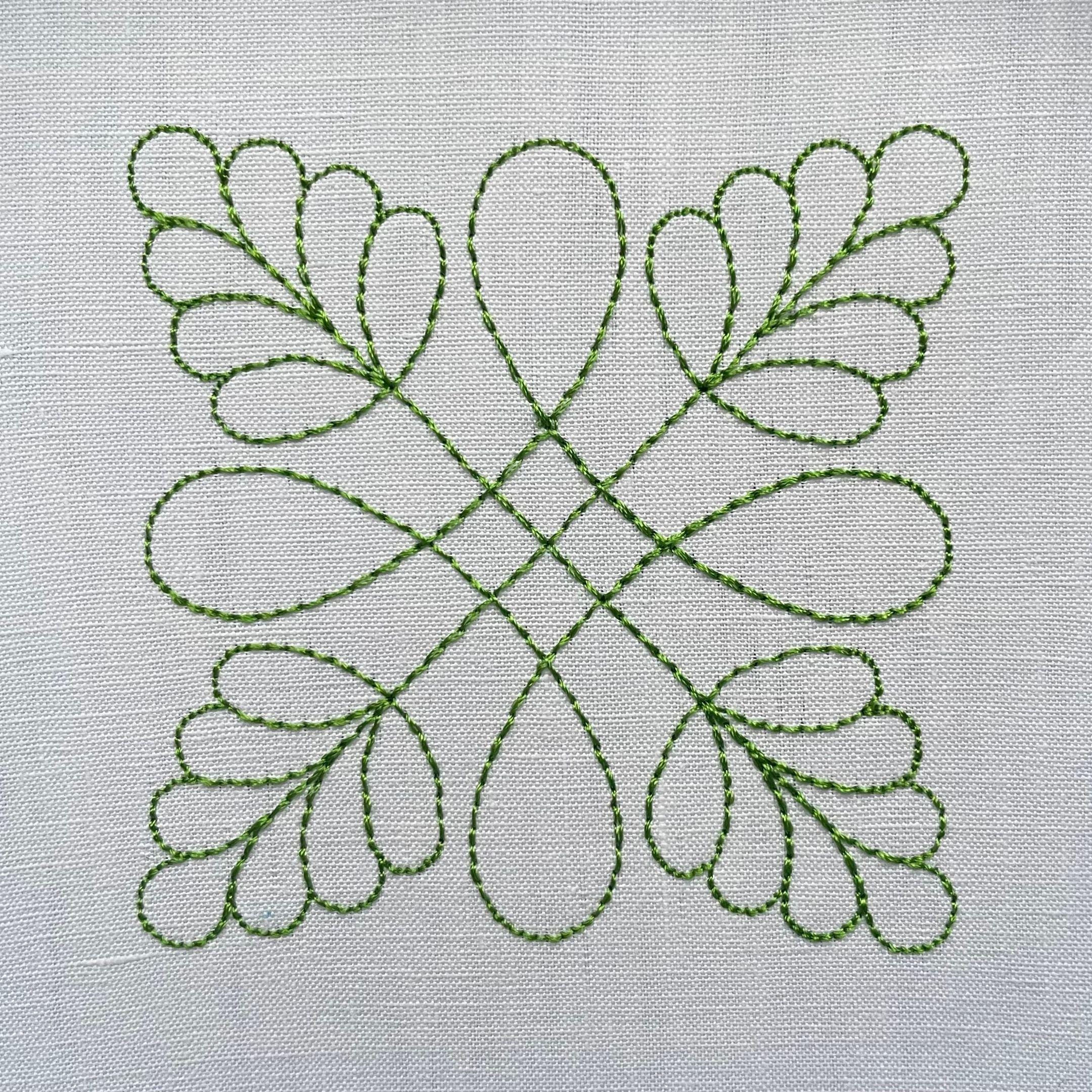 Floral Square Machine Embroidery Design: 12 Sizes (instant Download) - Etsy