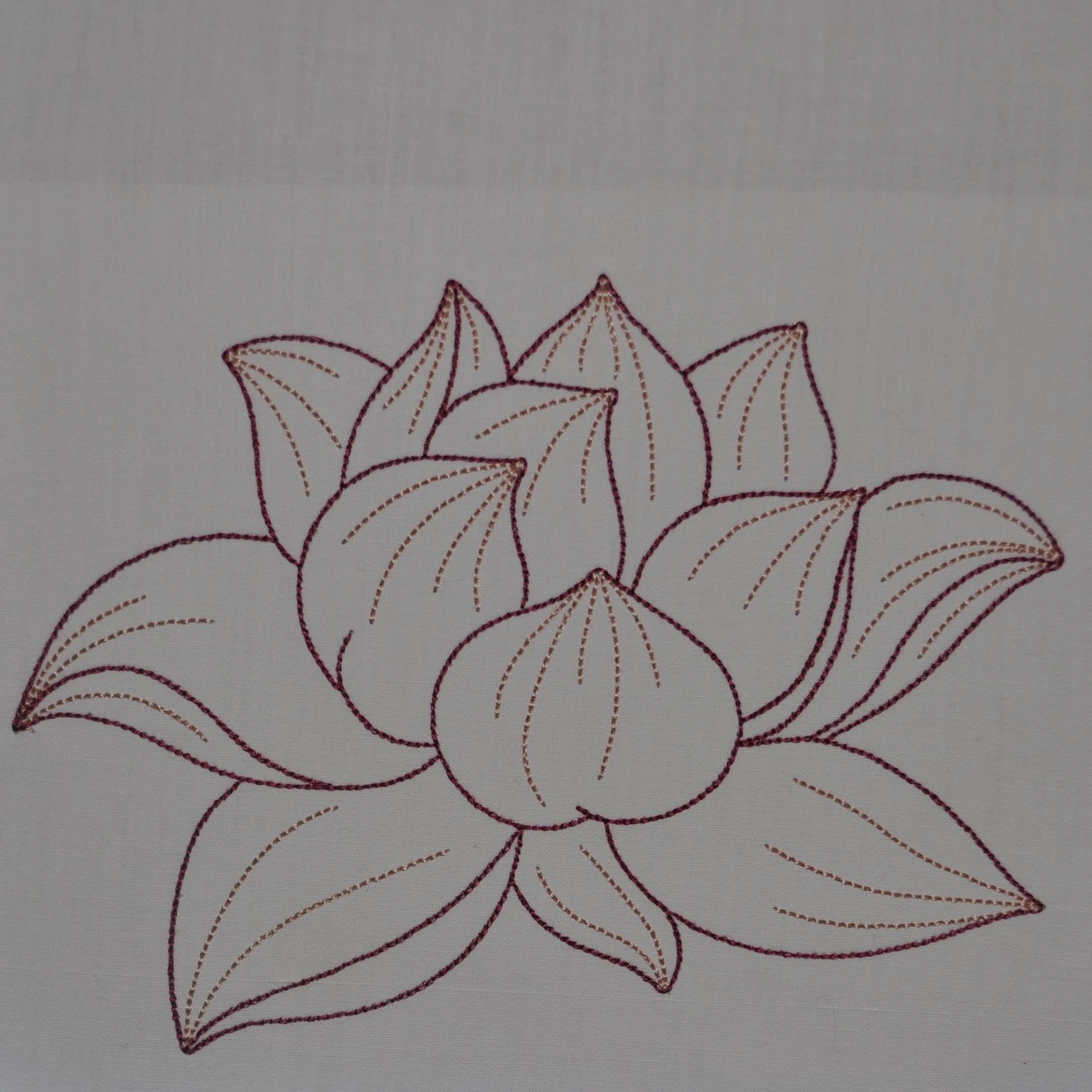 Lotus Flower Machine Embroidery Design: Floral Pattern (instant ...