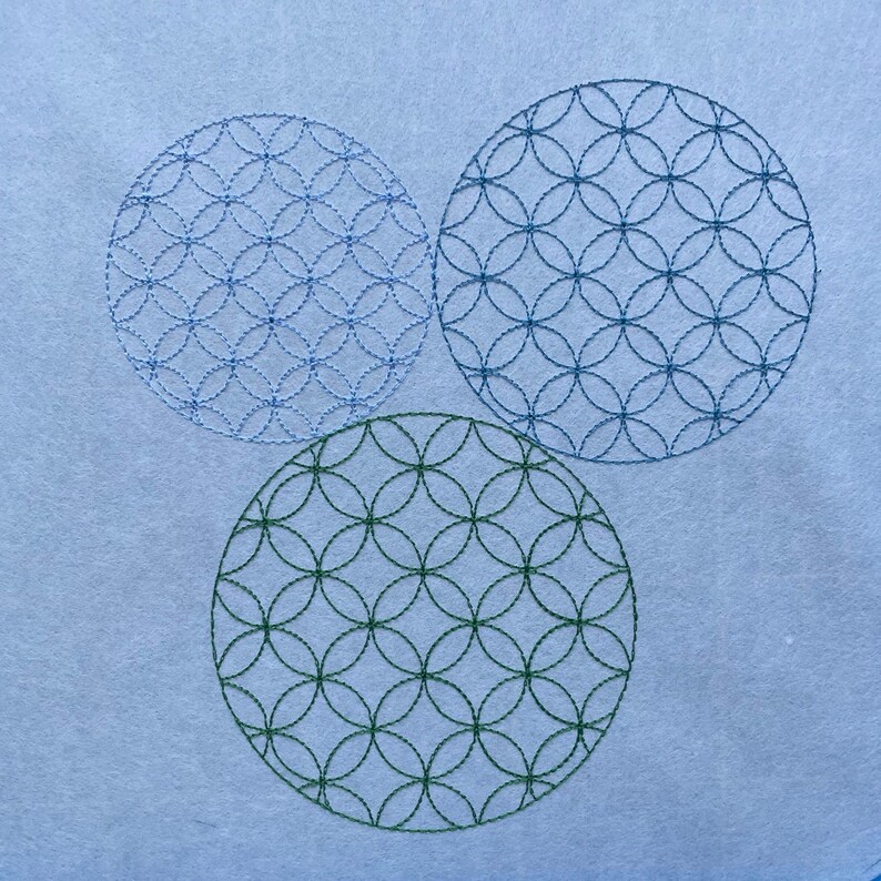 Flower of Life Embroidery Design: Geometric Circle Quilt Pattern ...