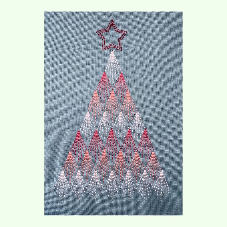 Christmas Tree Embroidery Design, Instant Download, 3 Sizes Available ...