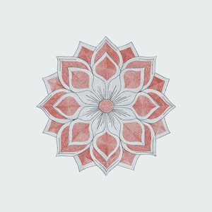 Flower Embroidery Design, Floral Machine Embroidery Design, Instant Download, 7 Sizes