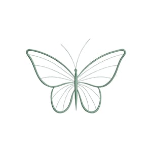 Butterfly Embroidery Design, 5 sizes, Instant Download