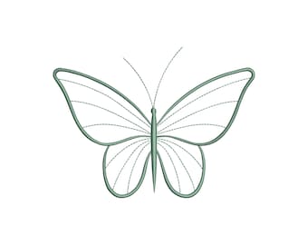 Butterfly Embroidery Design, 5 sizes, Instant Download
