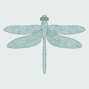 Dragonfly Embroidery Design, 7 sizes, Instant Download, Embroidery Machine Design