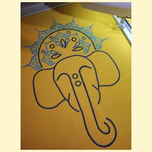 Elephant embroidery design, 3 sizes, Instant download