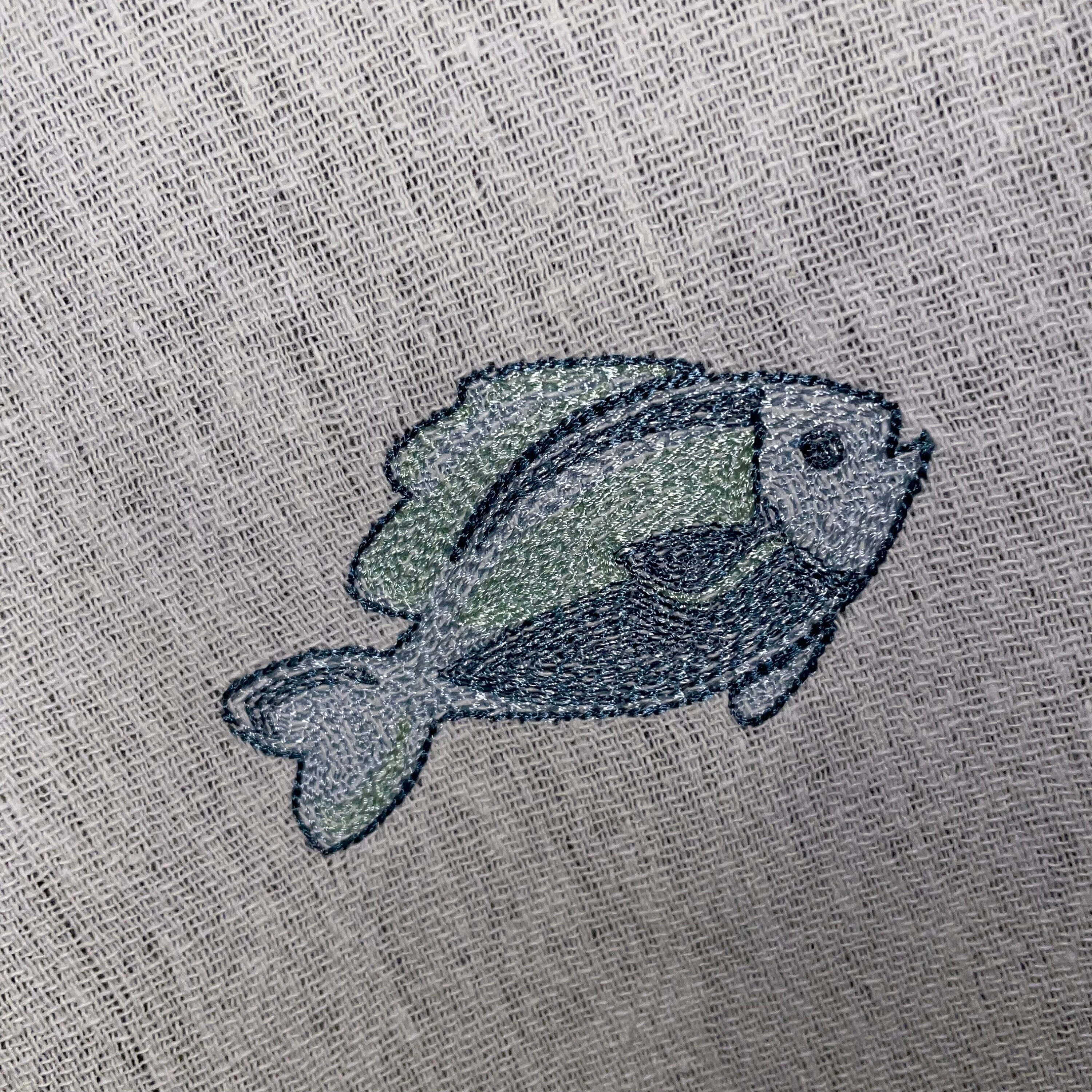 Embroidered Fish Fish Embroidery Design, 6 Sizes, Instant Download, Machine Embroidery ...