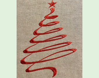 Weihnachtsbaum-Stickerei, 9 Größen, Instant Download, Stickdatei, Stickmuster