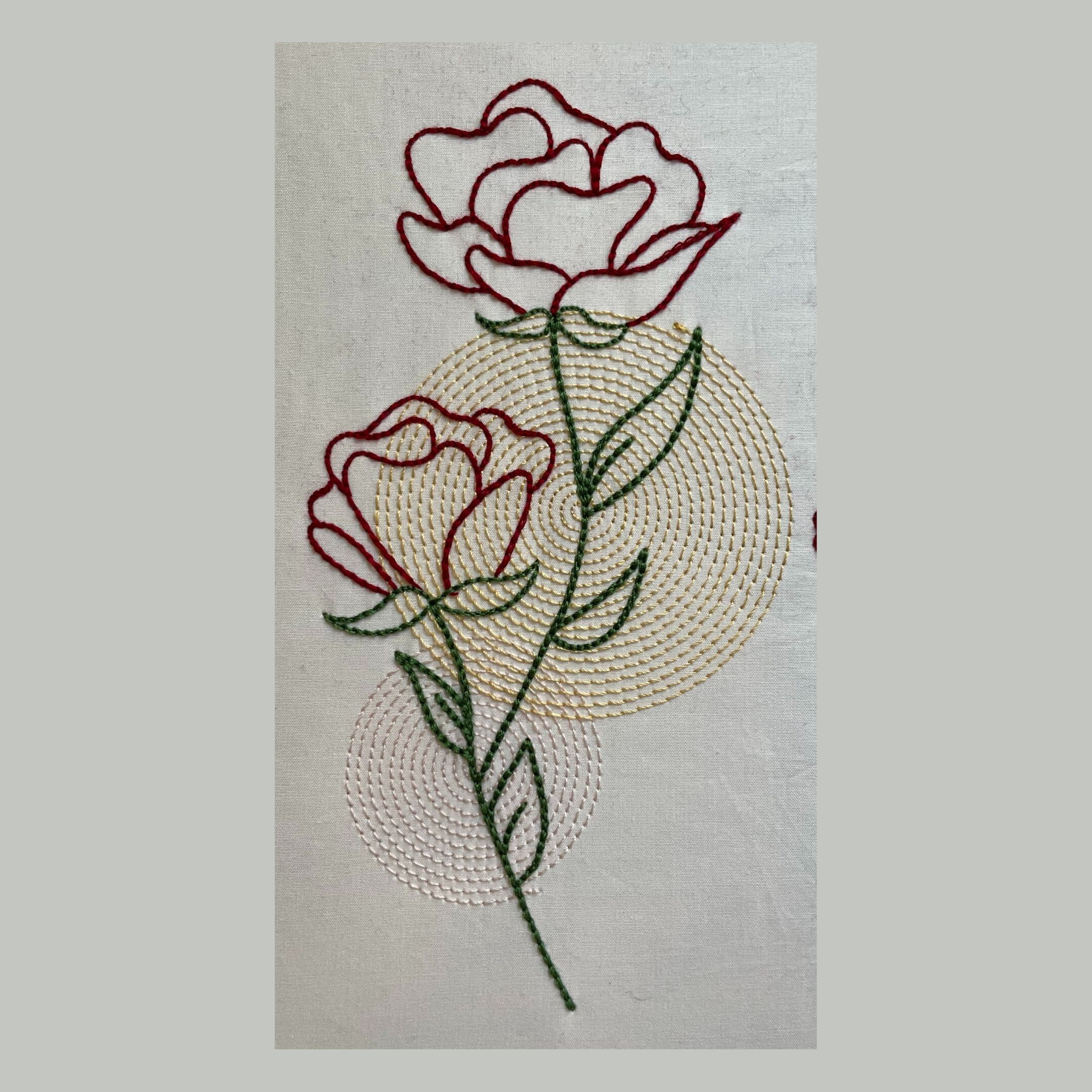 Rose Machine Embroidery Design. 4 Sizes. Instant Download