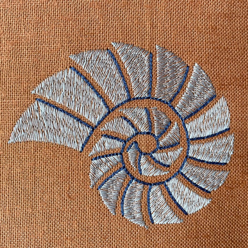 Conch Shell Embroidery Design: Sea Shell Machine Pattern (3 Sizes ...
