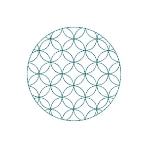 Modern Circle Embroidery for Quilting - Flower of Life Quilt Embroidery Design - Machine Embroidery Design - 12 Sizes - Instant Download