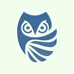 Owl embroidery design, 3 sizes, bird machine embroidery designs, Instant download.