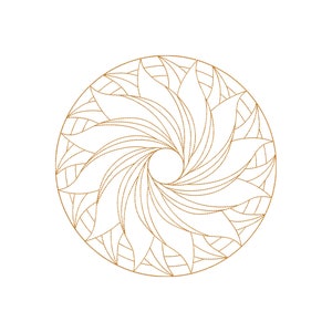 Sun mandala embroidery design, machine embroidery design, 6 sizes, instant download