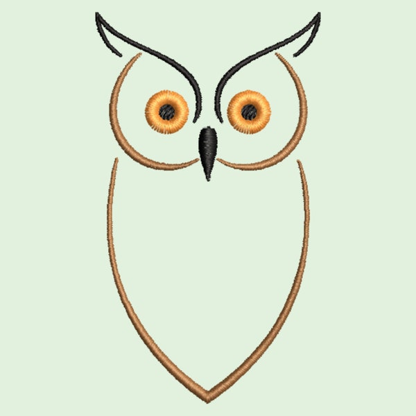 Owl Embroidery Design, 6 Sizes, Instant Download