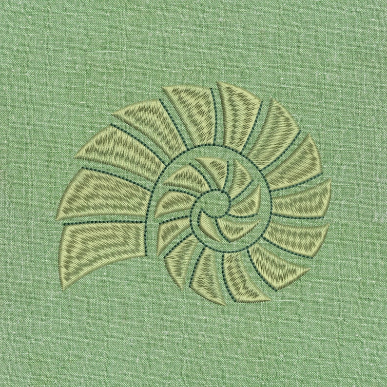 Conch Shell Embroidery Design: Sea Shell Machine Pattern (3 Sizes ...
