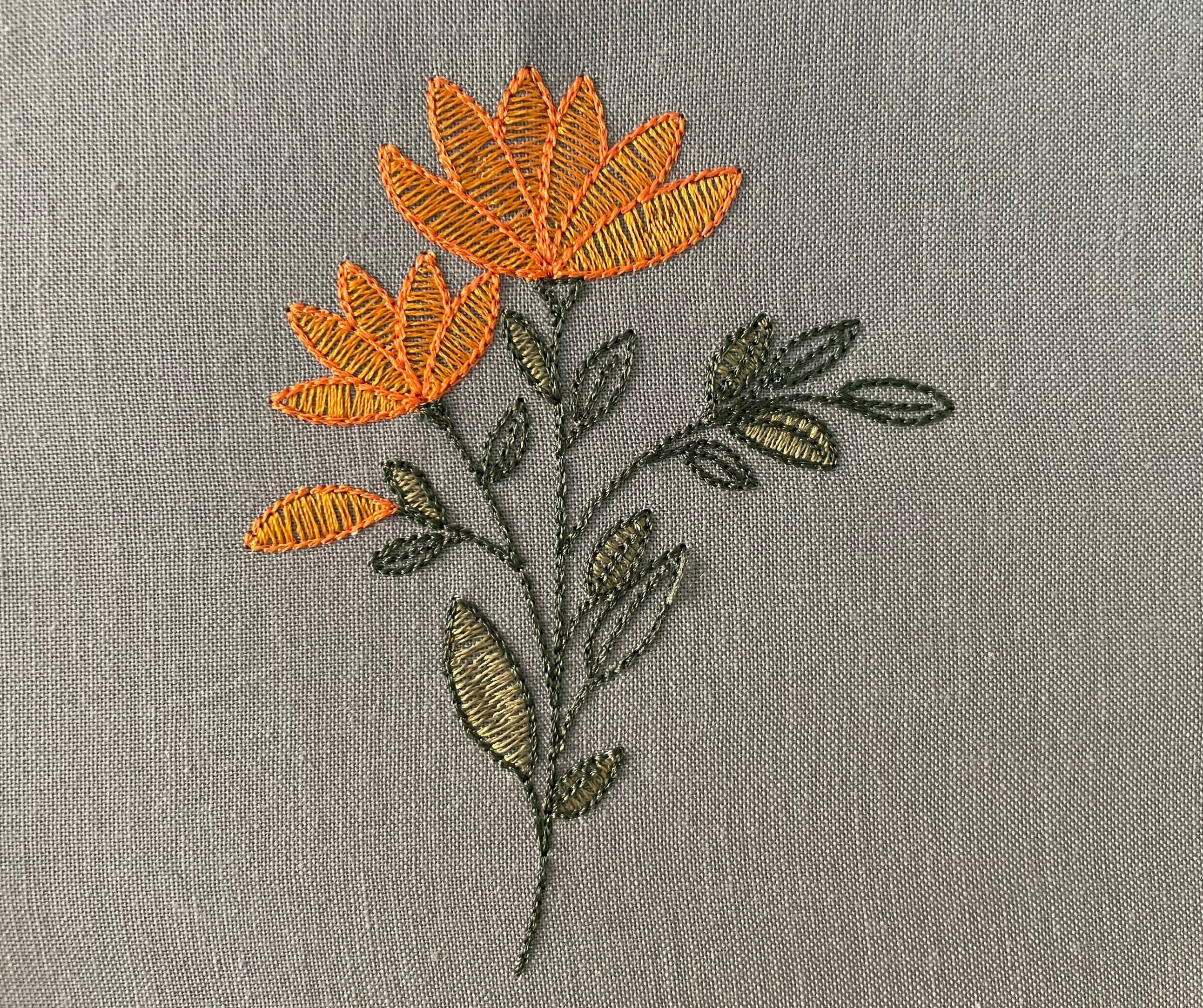 Flower Machine Embroidery Design, 3 Sizes, Instant Download - Etsy