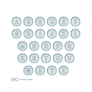 Machine Embroidery Alphabet: Monogram Font (3, 4, 5 inch) - BX Format