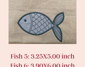 Fish Applique Embroidery Design (Digital Download)