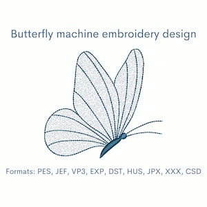 Butterfly Embroidery Design, Machine Embroidery Design, 6 Sizes, Instant Download