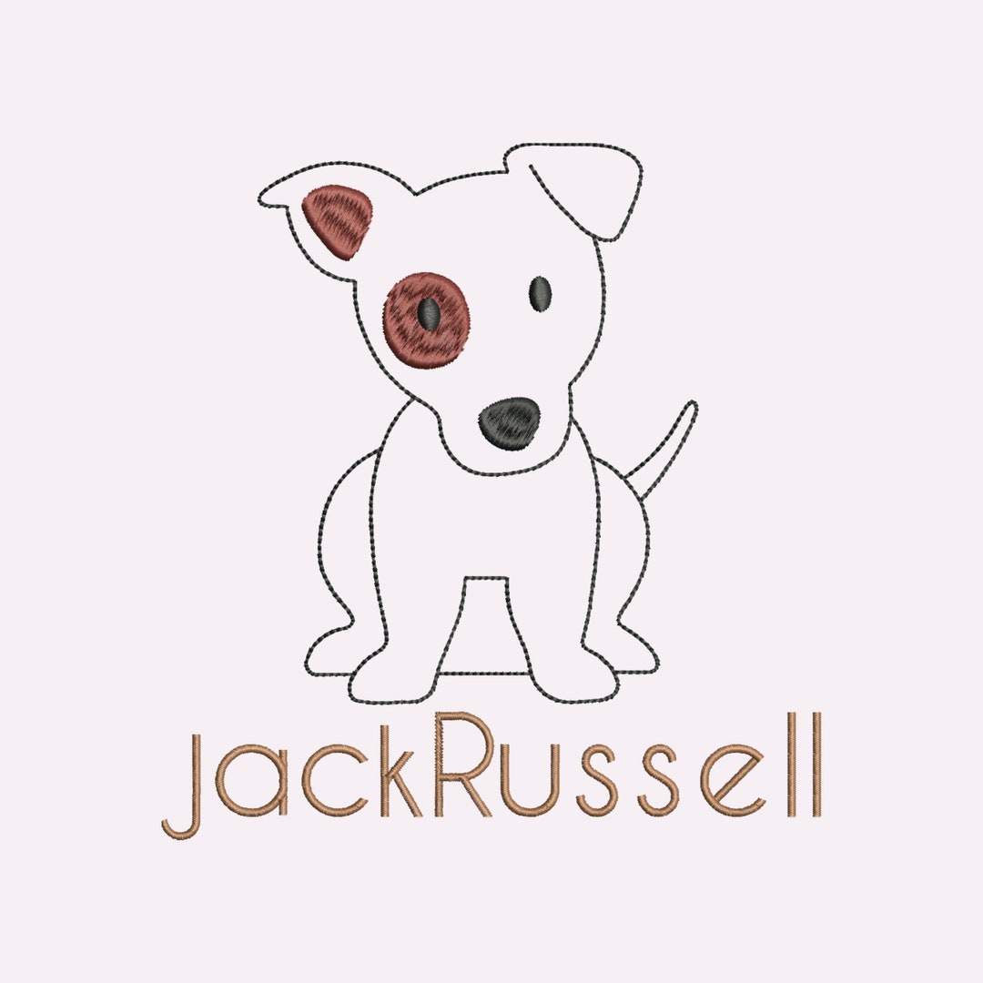 Jack Russell Embroidery Design 4 Sizes Dog Machine Etsy