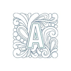 Monogram embroidery font, Machine Embroidery Alphabet Patterns, Decorative Alphabet for Machine Stitching, BX Files Instant Download Design
