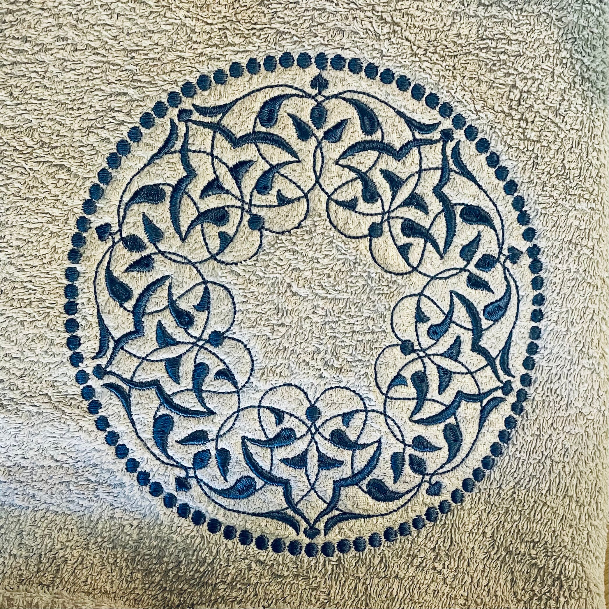 Floral Circle Embroidery Design Ornament Embroidery Design Etsy