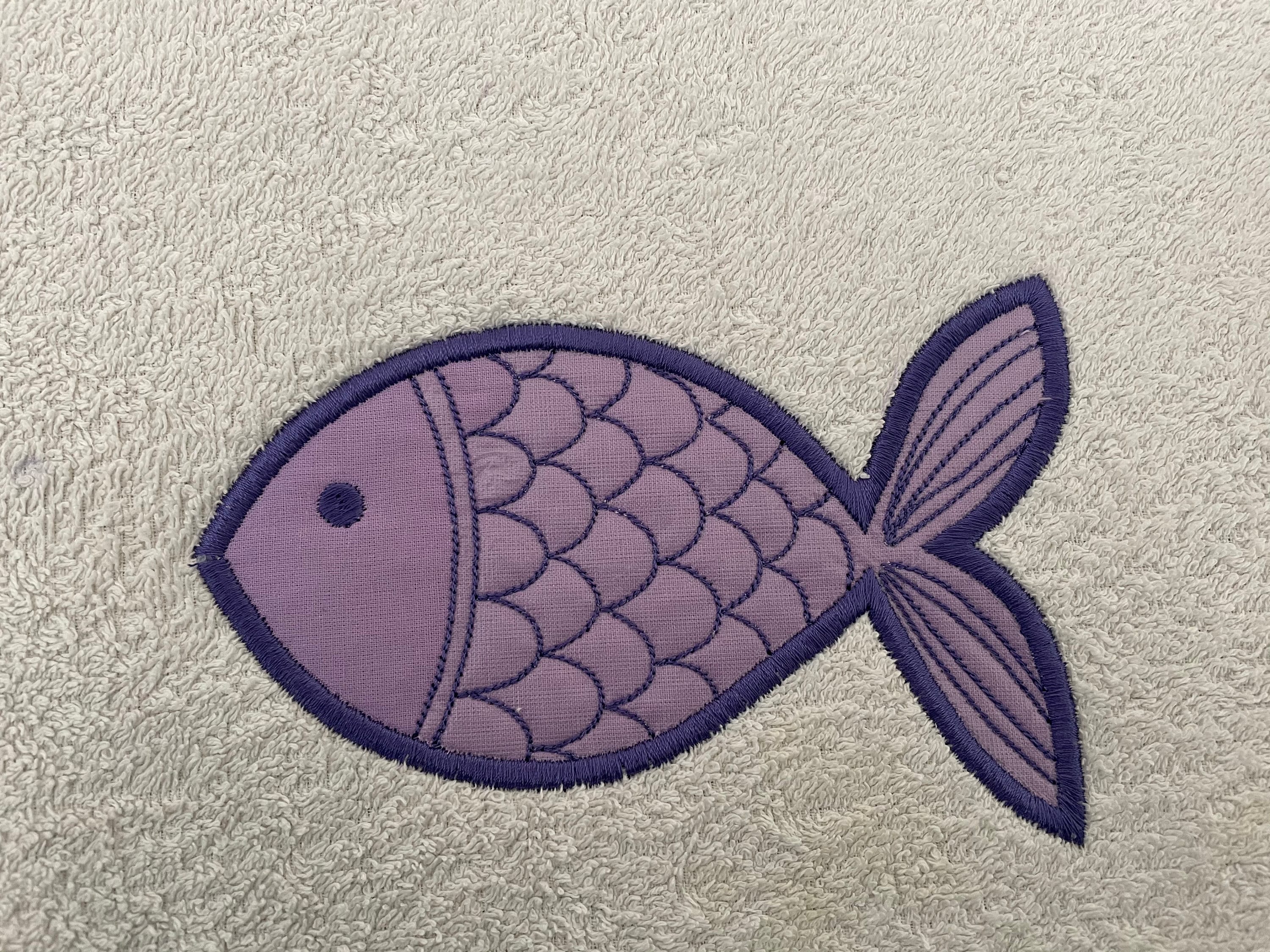 Fish In Water Applique Embroidery | Custom Embroidery