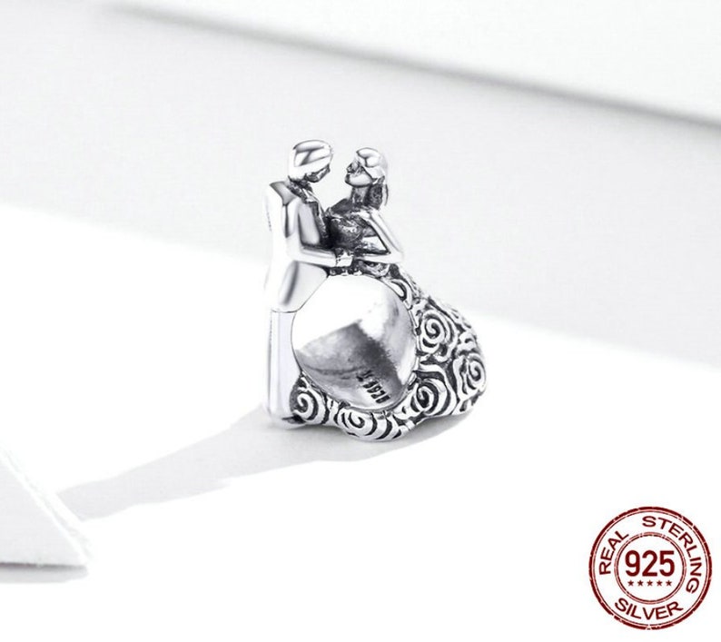 Wedding Bead Love Couple charms silver 925 beads Bracelet