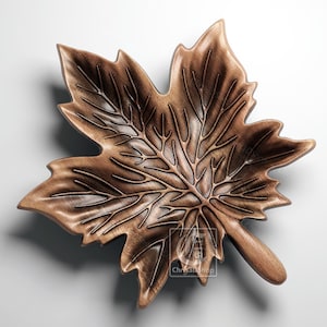 Maple Leaf Tray - 3D STL Model for CNC router and 3D Printers