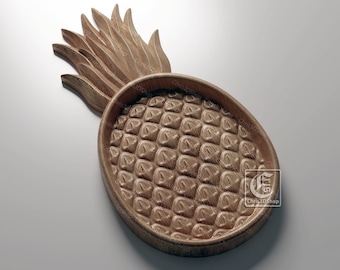 Pineapple Tray - STL model for CNC