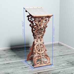 Portable Foldable Analogion / Lectern V2 - Digital Files for CNC Router ...
