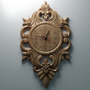 Wall Clock 3D STL file for CNC image 1