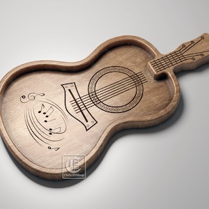 Guitar Tray 4 - Files for CNC (svg, dxf, eps, ai, pdf, stl)